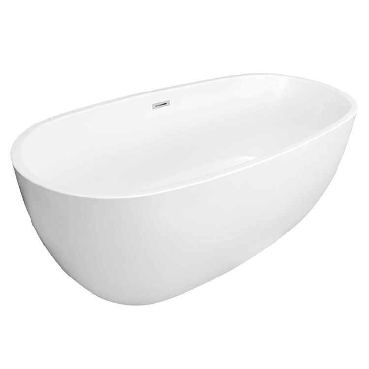 Acrylic Freestanding Soaking Bathtub Antique Finish Oval Modern Bath Tub Clearhalo 'Bathroom Remodel & Bathroom Fixtures' 'Bathtubs' 'Home Improvement' 'home_improvement' 'home_improvement_bathtubs' 'Showers & Bathtubs' 1200x1200_9e21b130-5b94-43c5-99fc-a2c501e85c8d