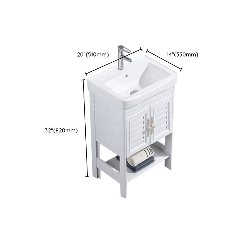 Modern Freestanding Sink Included Sink Vanity in White for Bathroom Clearhalo 'Bathroom Remodel & Bathroom Fixtures' 'Bathroom Vanities' 'bathroom_vanities' 'Home Improvement' 'home_improvement' 'home_improvement_bathroom_vanities' 1200x1200_9e2c3a09-d363-475a-8944-d50f18c5f6c2