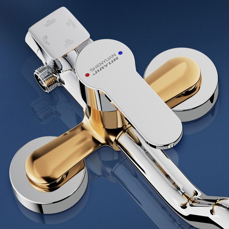 Modern Shower System Handle Lever Wall Mounted Copper Shower System Clearhalo 'Bathroom Remodel & Bathroom Fixtures' 'Home Improvement' 'home_improvement' 'home_improvement_shower_faucets' 'Shower Faucets & Systems' 'shower_faucets' 'Showers & Bathtubs Plumbing' 'Showers & Bathtubs' 1200x1200_9e3ec0c4-12d0-4d31-95a1-a2fa178467f0