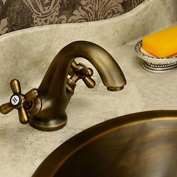 Industrial Wide Spread Bathroom Cross Handles Centerset Faucet Clearhalo 'Bathroom Remodel & Bathroom Fixtures' 'Bathroom Sink Faucets' 'Bathroom Sinks & Faucet Components' 'bathroom_sink_faucets' 'Home Improvement' 'home_improvement' 'home_improvement_bathroom_sink_faucets' 1200x1200_9e491318-4b2c-4a97-ab03-7c4614c314a5