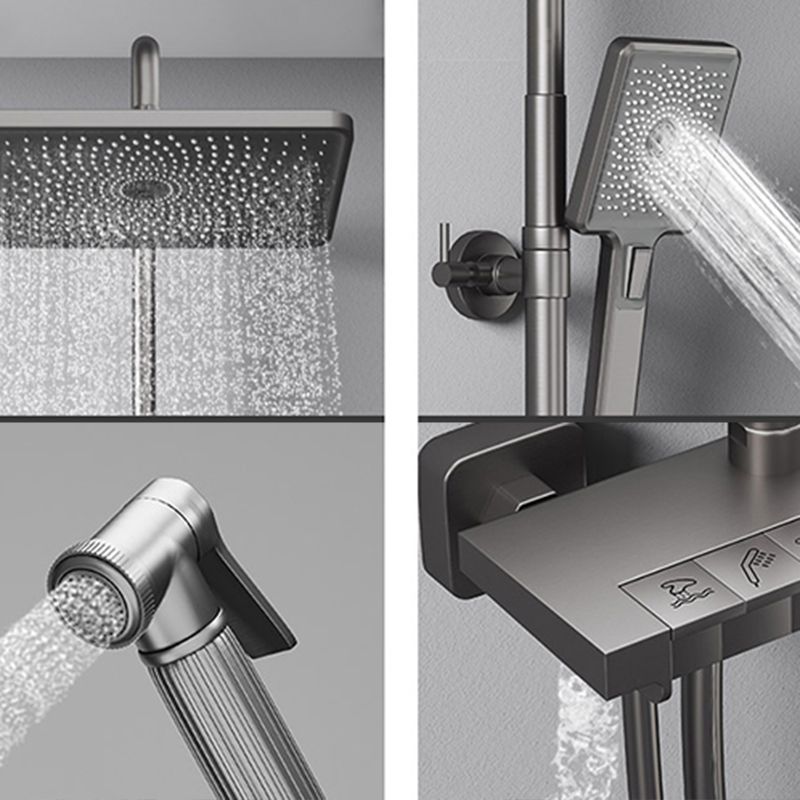 Modern Style Shower System Copper Spot Resist Wall Mounted Shower System Clearhalo 'Bathroom Remodel & Bathroom Fixtures' 'Home Improvement' 'home_improvement' 'home_improvement_shower_faucets' 'Shower Faucets & Systems' 'shower_faucets' 'Showers & Bathtubs Plumbing' 'Showers & Bathtubs' 1200x1200_9e4eef5a-5ad0-4047-a3df-f580a659dfdf