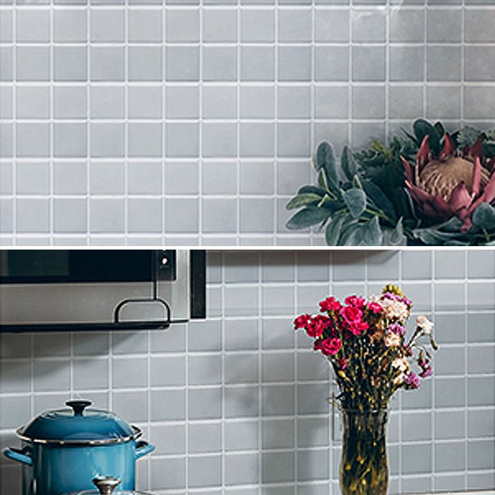 White Mosaic Peel & Stick Tile Water-resistant Kitchen Backsplash Wallpaper Clearhalo 'Flooring 'Home Improvement' 'home_improvement' 'home_improvement_peel_stick_blacksplash' 'Peel & Stick Backsplash Tile' 'peel_stick_blacksplash' 'Walls & Ceilings' Walls and Ceiling' 1200x1200_9e6135ab-44d7-4327-989c-d0f33acb9a0a