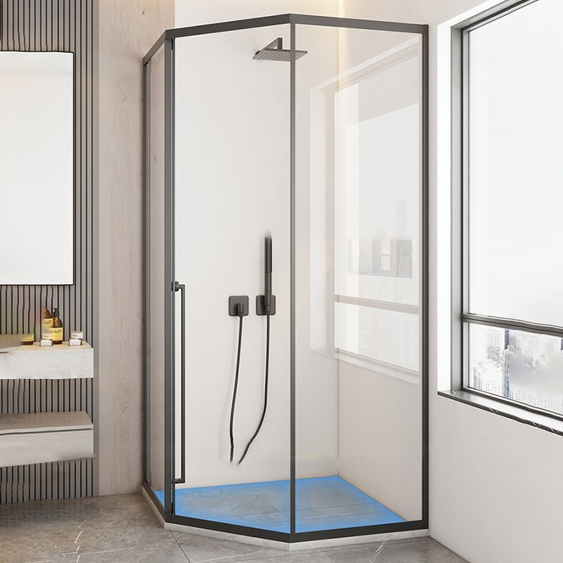 Framed Single Sliding Shower Doors Transparent Shower Bath Door Clearhalo 'Bathroom Remodel & Bathroom Fixtures' 'Home Improvement' 'home_improvement' 'home_improvement_shower_tub_doors' 'Shower and Tub Doors' 'shower_tub_doors' 'Showers & Bathtubs' 1200x1200_9e6384b9-5fa3-4e38-8149-ff5726cfd7b0