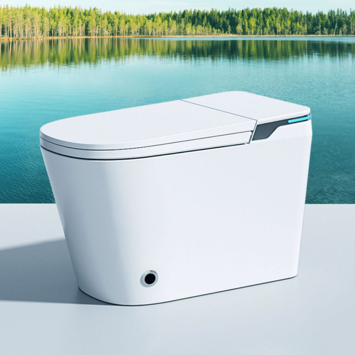 Modern Toilet Bowl One Piece Toilet Floor Mounted Porcelain Toilet Clearhalo 'Bathroom Remodel & Bathroom Fixtures' 'Home Improvement' 'home_improvement' 'home_improvement_toilets' 'Toilets & Bidets' 'Toilets' 1200x1200_9e818375-d22d-428f-82ec-b471ee1f3590