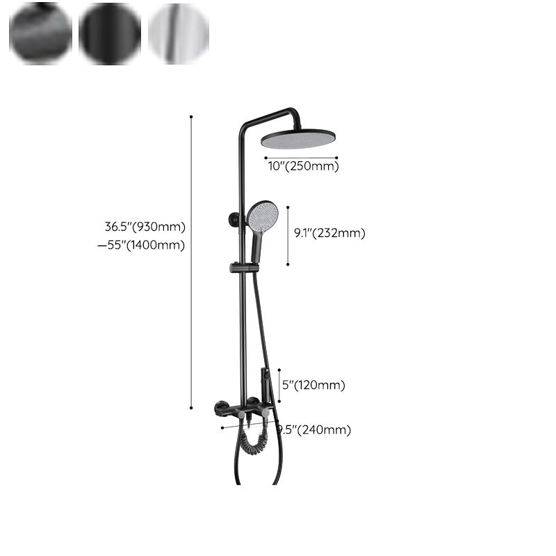 Lever Handle Shower Set Copper Adjustable Spray Pattern Round Wall Mount Shower Set Clearhalo 'Bathroom Remodel & Bathroom Fixtures' 'Home Improvement' 'home_improvement' 'home_improvement_shower_faucets' 'Shower Faucets & Systems' 'shower_faucets' 'Showers & Bathtubs Plumbing' 'Showers & Bathtubs' 1200x1200_9e82028a-f81f-4f6c-b9d9-d658d39a150f
