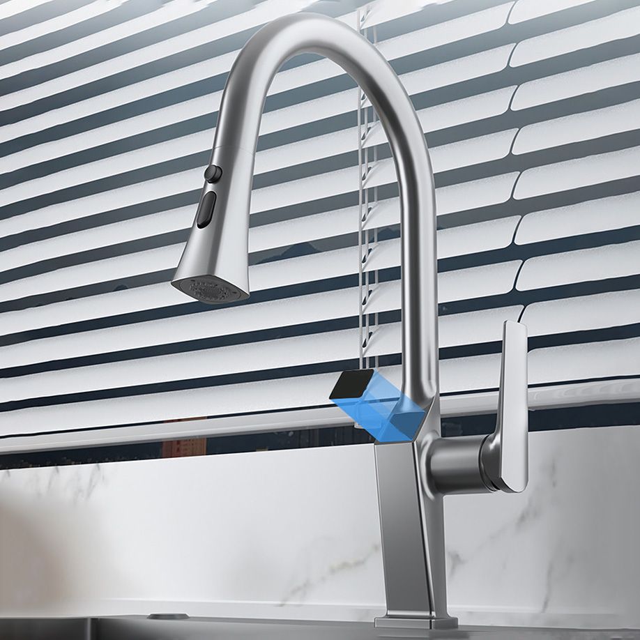 Metal Kitchen Faucet Pull down Sprayer Kitchen Faucet with Single Handle Clearhalo 'Home Improvement' 'home_improvement' 'home_improvement_kitchen_faucets' 'Kitchen Faucets' 'Kitchen Remodel & Kitchen Fixtures' 'Kitchen Sinks & Faucet Components' 'kitchen_faucets' 1200x1200_9e8a8b9e-4789-4fb7-bf2c-fc95f63a844c