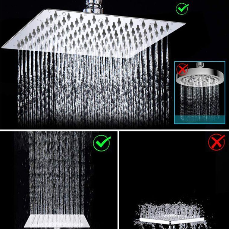 Contemporary Dual Shower Head Square High Arch Shower Head Combo in Chrome Clearhalo 'Bathroom Remodel & Bathroom Fixtures' 'Home Improvement' 'home_improvement' 'home_improvement_shower_heads' 'Shower Heads' 'shower_heads' 'Showers & Bathtubs Plumbing' 'Showers & Bathtubs' 1200x1200_9e8c38fe-90cc-4efc-a8c4-ad168f16261c