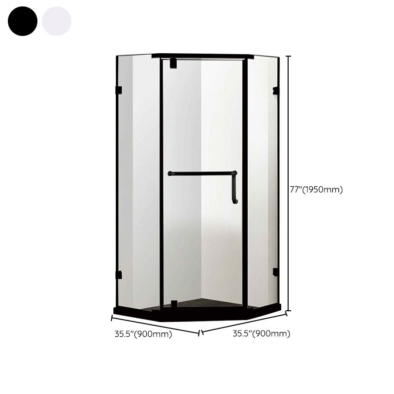 Neo-Angle Tempered Glass Shower Enclosure with Shower Door Corner Shower Enclosure Clearhalo 'Bathroom Remodel & Bathroom Fixtures' 'Home Improvement' 'home_improvement' 'home_improvement_shower_stalls_enclosures' 'Shower Stalls & Enclosures' 'shower_stalls_enclosures' 'Showers & Bathtubs' 1200x1200_9eaa3ebf-35f2-4557-95db-3f557b9fe1d0