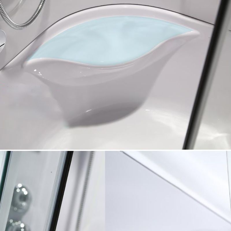 Rounded Tub & Shower Kit Clear Tempered Glass Tub & Shower Kit with Base Kit Clearhalo 'Bathroom Remodel & Bathroom Fixtures' 'Home Improvement' 'home_improvement' 'home_improvement_shower_stalls_enclosures' 'Shower Stalls & Enclosures' 'shower_stalls_enclosures' 'Showers & Bathtubs' 1200x1200_9eb086de-50f3-4df8-a961-bd4a426e613b