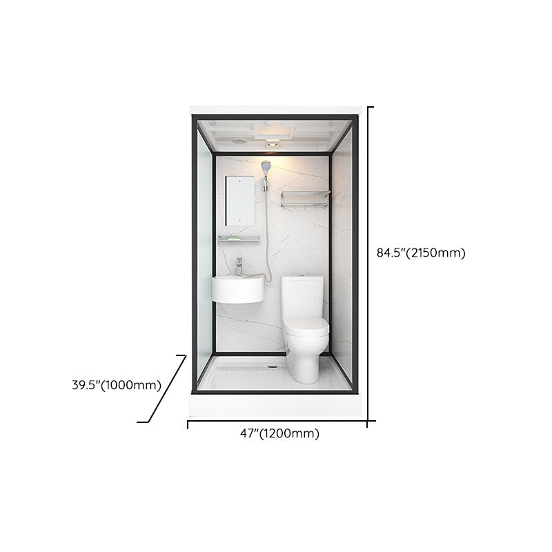 Base Included Framed Shower Stall with White Base and Fixed Panel Clearhalo 'Bathroom Remodel & Bathroom Fixtures' 'Home Improvement' 'home_improvement' 'home_improvement_shower_stalls_enclosures' 'Shower Stalls & Enclosures' 'shower_stalls_enclosures' 'Showers & Bathtubs' 1200x1200_9ebaacc8-da1b-42dd-a091-acba0ca7e15f