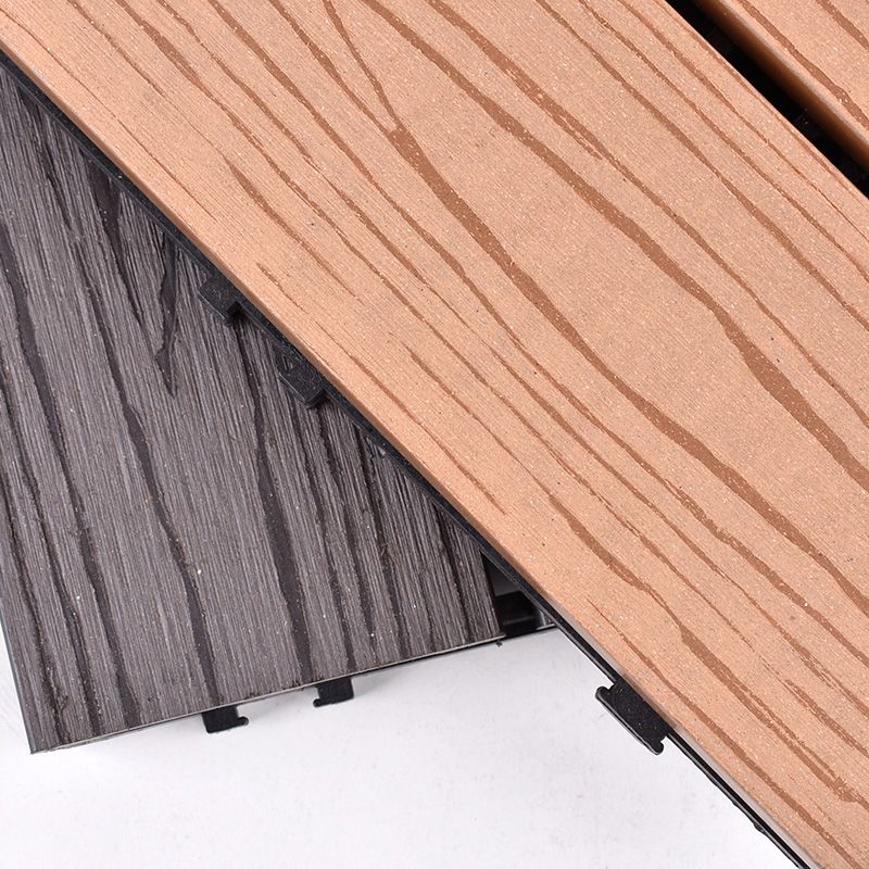 Contemporary Square Wood Tile Wire Brushed Brown Engineered Wood for Patio Garden Clearhalo 'Flooring 'Hardwood Flooring' 'hardwood_flooring' 'Home Improvement' 'home_improvement' 'home_improvement_hardwood_flooring' Walls and Ceiling' 1200x1200_9ed3f3ea-7387-40fe-9204-e78130acfced