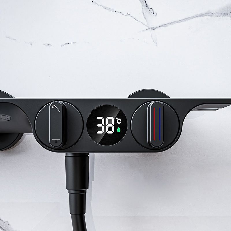 Modern Low Arc Tub Faucet Knob Handles Wall Mount Bathroom Faucet Clearhalo 'Bathroom Remodel & Bathroom Fixtures' 'Bathtub Faucets' 'bathtub_faucets' 'Home Improvement' 'home_improvement' 'home_improvement_bathtub_faucets' 1200x1200_9eef5144-c771-442b-8fc1-32a616279dbe