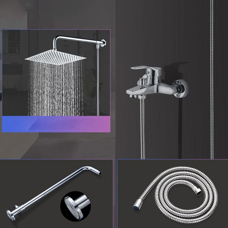 Modern Shower Head Combo Dual Shower Head Stainless Steel Wall-Mount Shower Head Clearhalo 'Bathroom Remodel & Bathroom Fixtures' 'Home Improvement' 'home_improvement' 'home_improvement_shower_heads' 'Shower Heads' 'shower_heads' 'Showers & Bathtubs Plumbing' 'Showers & Bathtubs' 1200x1200_9f1e1a6f-fc78-4104-a780-2794d166ca40