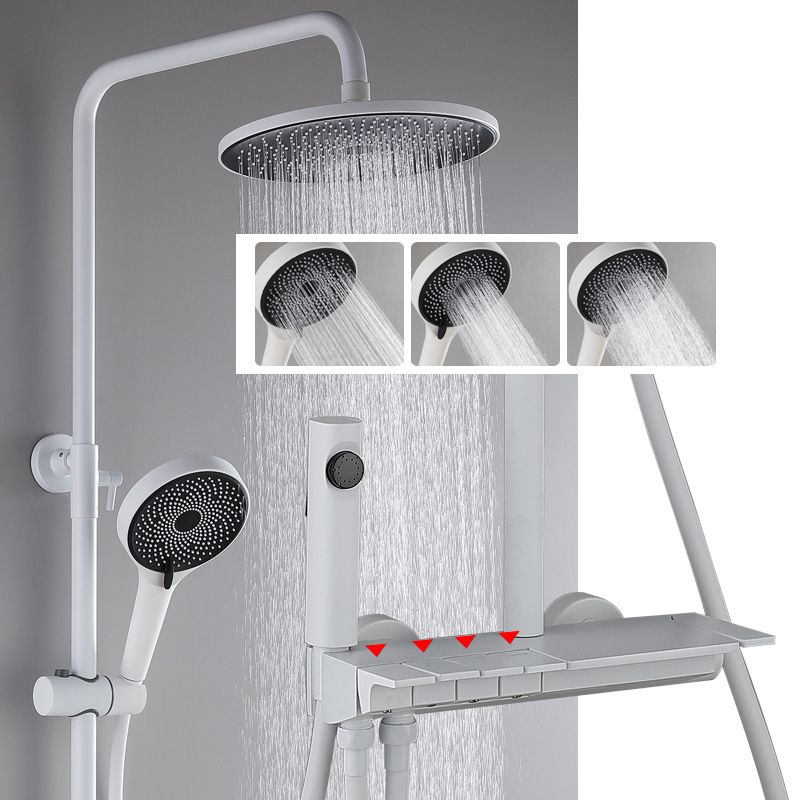 Modern Shower Head Combo Brass Handheld Shower Head Wall Mounted Shower Set Clearhalo 'Bathroom Remodel & Bathroom Fixtures' 'Home Improvement' 'home_improvement' 'home_improvement_shower_faucets' 'Shower Faucets & Systems' 'shower_faucets' 'Showers & Bathtubs Plumbing' 'Showers & Bathtubs' 1200x1200_9f239952-8458-4962-8128-02ff4f3e3657