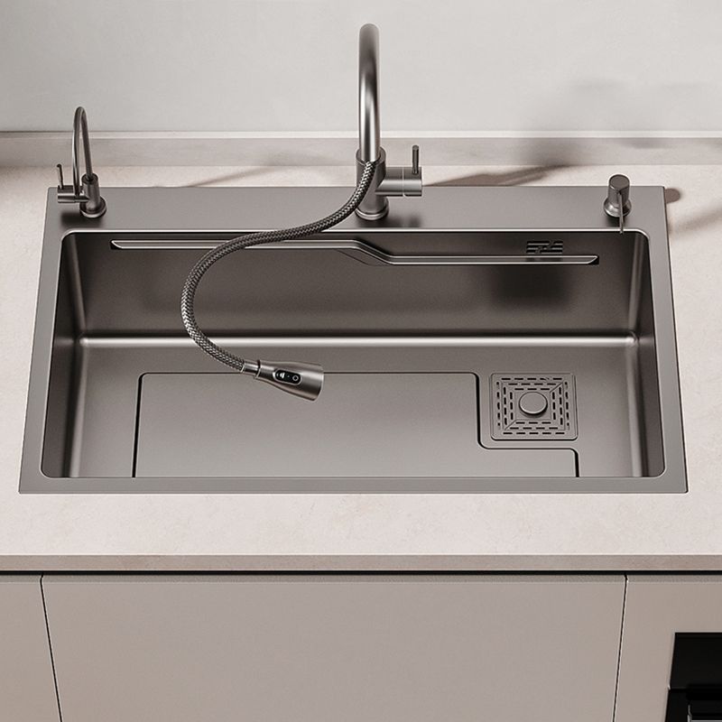 Contemporary Style Kitchen Sink Set Stainless Steel Friction Resistant Kitchen Sink Set Clearhalo 'Home Improvement' 'home_improvement' 'home_improvement_kitchen_sinks' 'Kitchen Remodel & Kitchen Fixtures' 'Kitchen Sinks & Faucet Components' 'Kitchen Sinks' 'kitchen_sinks' 1200x1200_9f47204e-9c72-4b72-9781-34a64bbf43fe