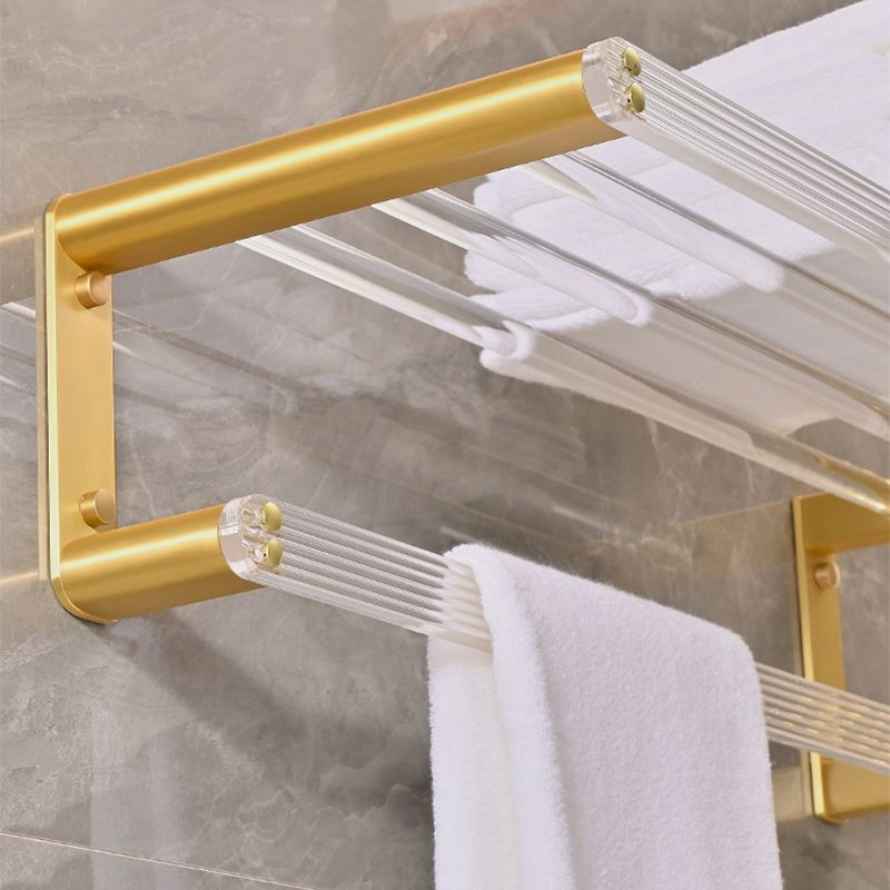 Metal and Acrylic Bathroom Accessory as Individual or as a Set in Gold Clearhalo 'Bathroom Hardware Sets' 'Bathroom Hardware' 'Bathroom Remodel & Bathroom Fixtures' 'bathroom_hardware_sets' 'Home Improvement' 'home_improvement' 'home_improvement_bathroom_hardware_sets' 1200x1200_9f4b947f-54f2-41d7-8c8d-9c446bb4fbae