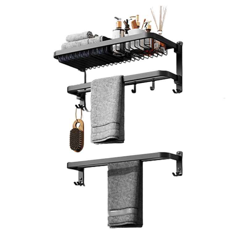 Minimalistic Black Bathroom Accessory Kit Paper Holder Towel Bar Bath Hardware Set Clearhalo 'Bathroom Hardware Sets' 'Bathroom Hardware' 'Bathroom Remodel & Bathroom Fixtures' 'bathroom_hardware_sets' 'Home Improvement' 'home_improvement' 'home_improvement_bathroom_hardware_sets' 1200x1200_9f74f95d-65c6-47e4-9c9d-de3fc7a501a3