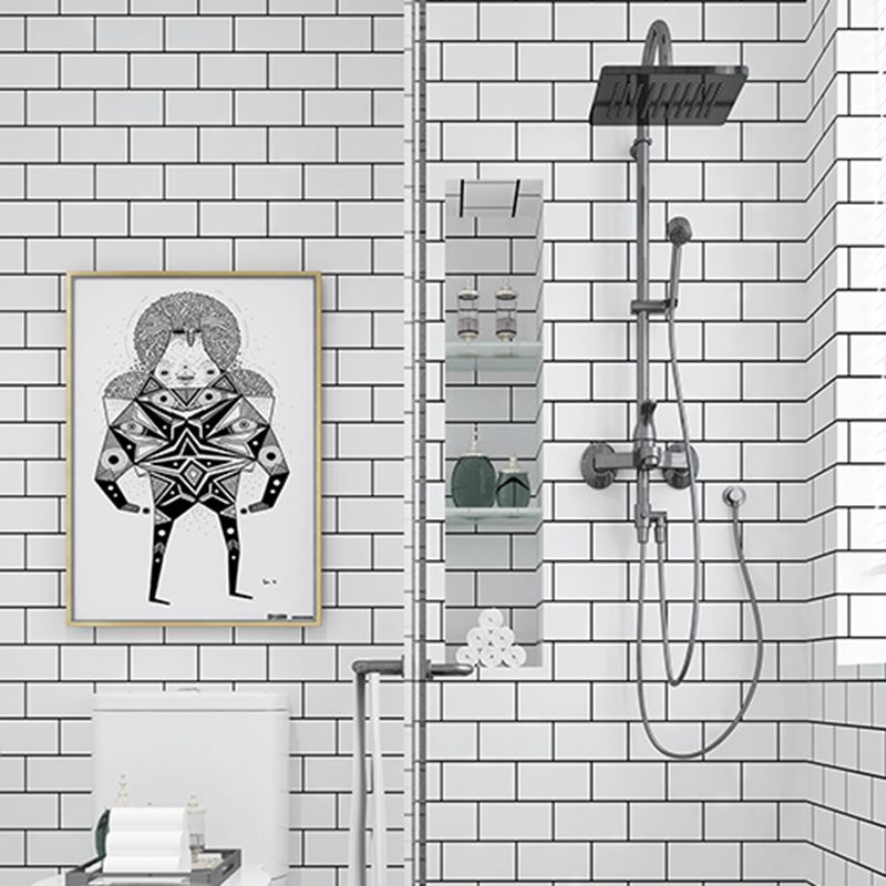 Contemporary Wallpaper Single Tile Bathroom Wallpaper with Rectangle Shape Clearhalo 'Flooring 'Home Improvement' 'home_improvement' 'home_improvement_peel_stick_blacksplash' 'Peel & Stick Backsplash Tile' 'peel_stick_blacksplash' 'Walls & Ceilings' Walls and Ceiling' 1200x1200_9f77dd1a-e884-459a-a99a-a6f3dea4f7e9