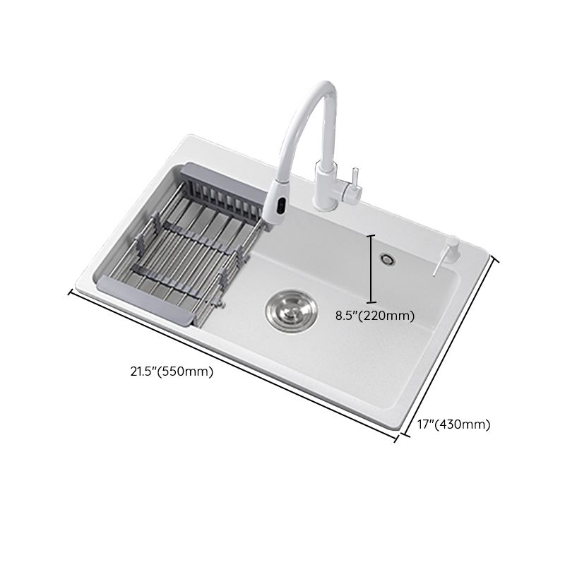 Modern Style Kitchen Sink Overflow Hole Design Drop-In Quartz Kitchen Sink in White Clearhalo 'Home Improvement' 'home_improvement' 'home_improvement_kitchen_sinks' 'Kitchen Remodel & Kitchen Fixtures' 'Kitchen Sinks & Faucet Components' 'Kitchen Sinks' 'kitchen_sinks' 1200x1200_9f7cae58-cfca-4fdb-99bf-545f22aab646