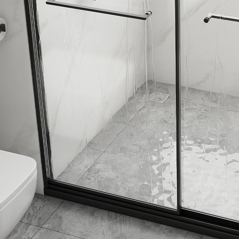 Frame Double Sliding Shower Door Transparent Tempered Shower Bath Door Clearhalo 'Bathroom Remodel & Bathroom Fixtures' 'Home Improvement' 'home_improvement' 'home_improvement_shower_tub_doors' 'Shower and Tub Doors' 'shower_tub_doors' 'Showers & Bathtubs' 1200x1200_9f838cd5-2961-4023-968d-520f3f5a8c9e