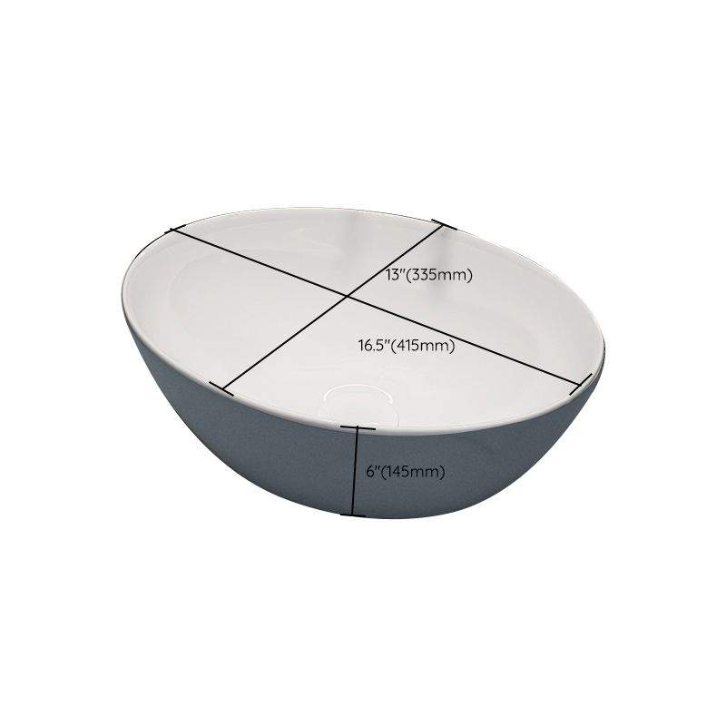 Modern Style Vessel Bathroom Sink Round Ceramic Vessel Bathroom Sink Clearhalo 'Bathroom Remodel & Bathroom Fixtures' 'Bathroom Sinks & Faucet Components' 'Bathroom Sinks' 'bathroom_sink' 'Home Improvement' 'home_improvement' 'home_improvement_bathroom_sink' 1200x1200_9f8f1b8c-9dac-4706-b1cb-49fbb10c30b5