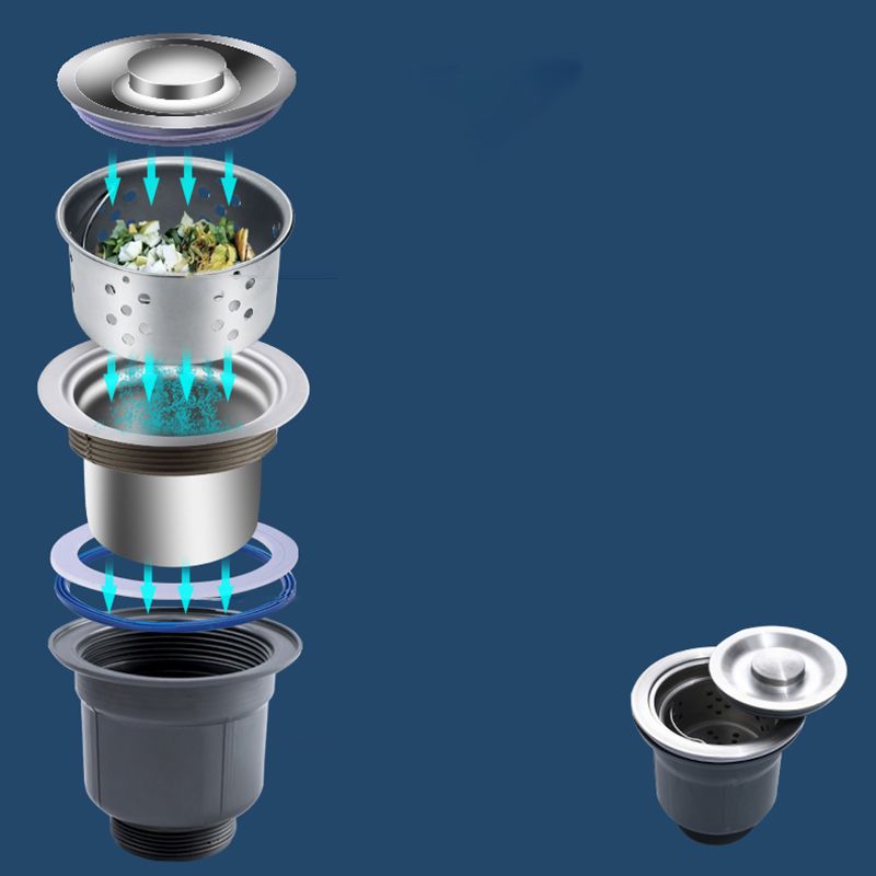 Modern Kitchen Sink Stainless Steel 2 Holes Drop-In Wear-resistant Kitchen Sink Clearhalo 'Home Improvement' 'home_improvement' 'home_improvement_kitchen_sinks' 'Kitchen Remodel & Kitchen Fixtures' 'Kitchen Sinks & Faucet Components' 'Kitchen Sinks' 'kitchen_sinks' 1200x1200_9f97e65b-5050-48ab-8946-053d3465f16d