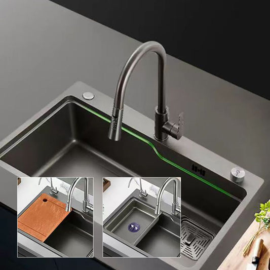 Modern 1-Handle Faucet Pull down with Water Dispenser Standard Kitchen Faucet Clearhalo 'Home Improvement' 'home_improvement' 'home_improvement_kitchen_faucets' 'Kitchen Faucets' 'Kitchen Remodel & Kitchen Fixtures' 'Kitchen Sinks & Faucet Components' 'kitchen_faucets' 1200x1200_9f9d3768-45d5-4259-a3bc-ab9b77f5d9ae