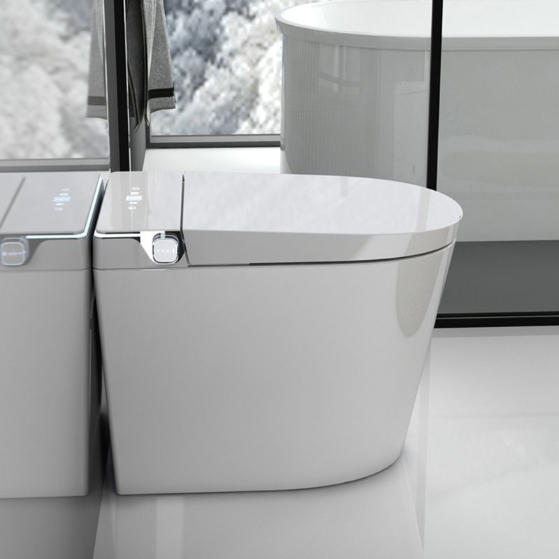 Simplicity Elongated All-in-One Bidet White Ceramic Smart Toilet Bidet with Heated Seat Clearhalo 'Bathroom Remodel & Bathroom Fixtures' 'Bidets' 'Home Improvement' 'home_improvement' 'home_improvement_bidets' 'Toilets & Bidets' 1200x1200_9fab7c7d-6bdb-4693-b57b-2b0022e366cb