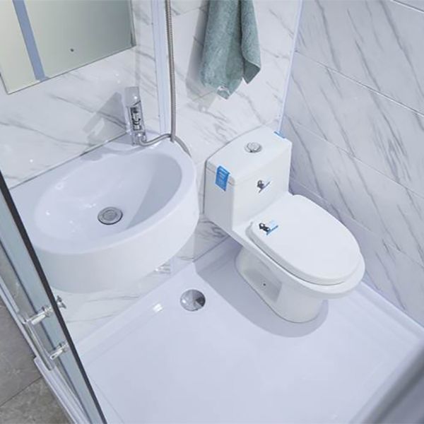 Single Sliding Tempered Glass Shower Stall Rectangle Frosted Shower Kit Clearhalo 'Bathroom Remodel & Bathroom Fixtures' 'Home Improvement' 'home_improvement' 'home_improvement_shower_stalls_enclosures' 'Shower Stalls & Enclosures' 'shower_stalls_enclosures' 'Showers & Bathtubs' 1200x1200_9fac8141-5ba4-4f1d-b8a9-fd3d0c17d80c