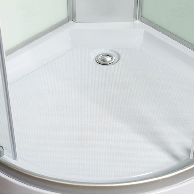 Double Sliding Shower Stall Semi-Frameless 82.5" H Shower Stall in White Clearhalo 'Bathroom Remodel & Bathroom Fixtures' 'Home Improvement' 'home_improvement' 'home_improvement_shower_stalls_enclosures' 'Shower Stalls & Enclosures' 'shower_stalls_enclosures' 'Showers & Bathtubs' 1200x1200_9fdde0a7-509f-4884-8573-308fc4463c9f