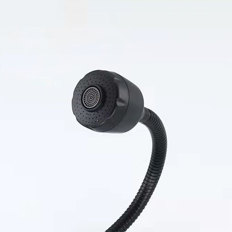 Modern 1-Handle 1-Hole Faucets Black and Silver Standard Kitchen Faucet Clearhalo 'Home Improvement' 'home_improvement' 'home_improvement_kitchen_faucets' 'Kitchen Faucets' 'Kitchen Remodel & Kitchen Fixtures' 'Kitchen Sinks & Faucet Components' 'kitchen_faucets' 1200x1200_9fe92534-e6f5-40a6-839c-426935d9d7e4