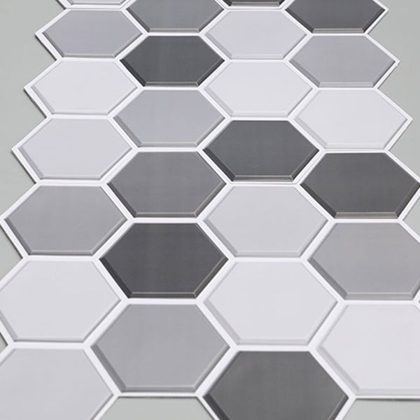 Mosaic Tile Wallpaper PVC Waterproof Peel & Stick Mosaic Tile with Hexagonal Shape Clearhalo 'Flooring 'Home Improvement' 'home_improvement' 'home_improvement_peel_stick_blacksplash' 'Peel & Stick Backsplash Tile' 'peel_stick_blacksplash' 'Walls & Ceilings' Walls and Ceiling' 1200x1200_9ffdec62-3b98-4b2b-87de-8b395416e4be