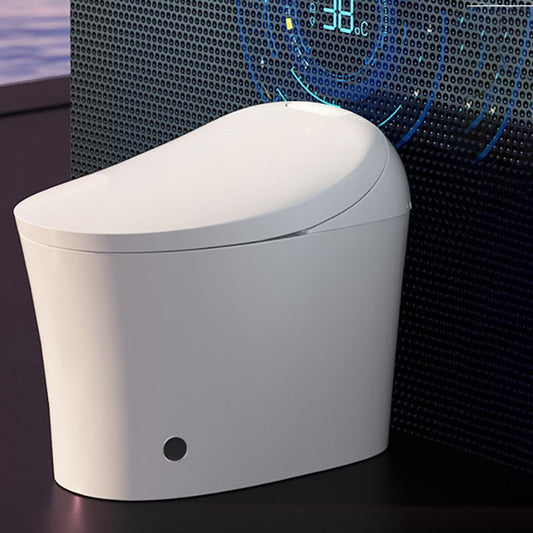 Contemporary White Foot Sensor Ceramic Temperature Control Smart Bidet Clearhalo 'Bathroom Remodel & Bathroom Fixtures' 'Bidets' 'Home Improvement' 'home_improvement' 'home_improvement_bidets' 'Toilets & Bidets' 1200x1200_a004eeb6-0621-4e7d-bcca-45d0c2713881