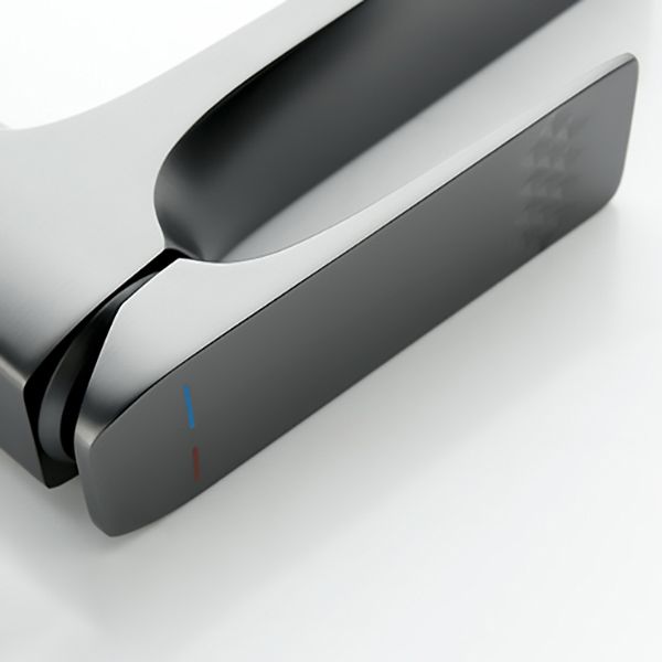 Contemporary Centerset Faucet Lever Handles Single Hole Low Arc Solid Brass Square Faucet Clearhalo 'Bathroom Remodel & Bathroom Fixtures' 'Bathroom Sink Faucets' 'Bathroom Sinks & Faucet Components' 'bathroom_sink_faucets' 'Home Improvement' 'home_improvement' 'home_improvement_bathroom_sink_faucets' 1200x1200_a0064a7e-7e97-410c-8e9f-53eb03a89e65