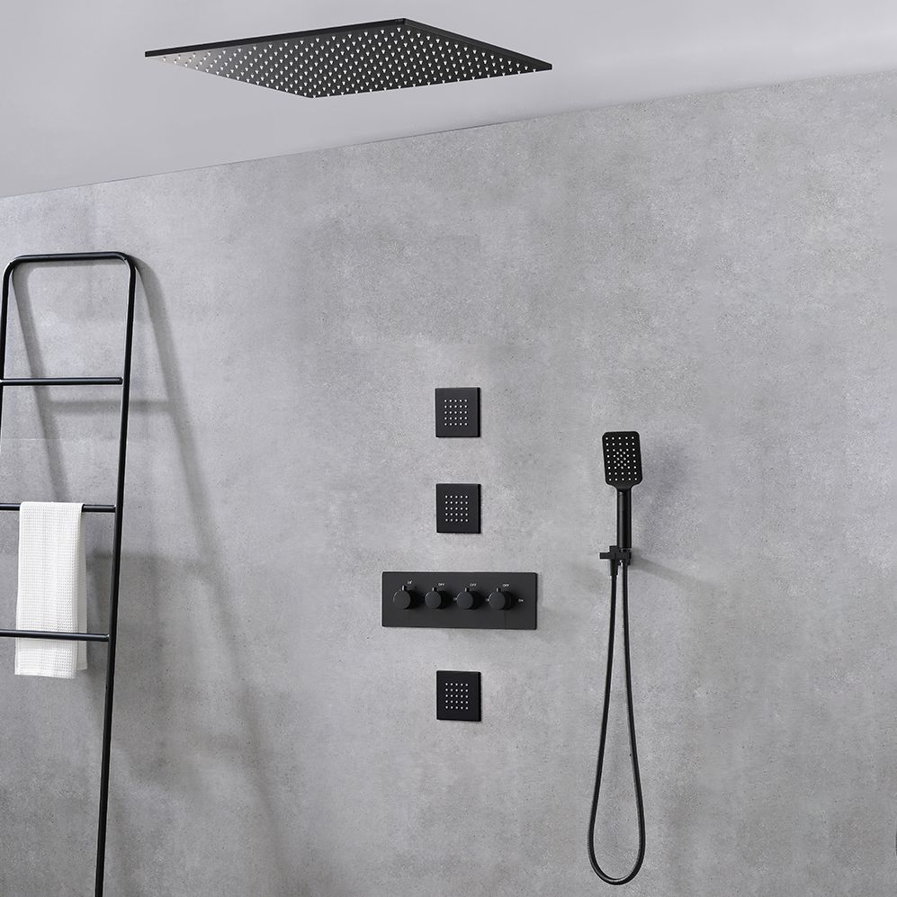 Modern Shower Trim Brass Slide Bar Included Adjustable Shower Head Shower Combo Clearhalo 'Bathroom Remodel & Bathroom Fixtures' 'Home Improvement' 'home_improvement' 'home_improvement_shower_faucets' 'Shower Faucets & Systems' 'shower_faucets' 'Showers & Bathtubs Plumbing' 'Showers & Bathtubs' 1200x1200_a00b8000-9b86-4190-9fea-c1dd3ed3afb5