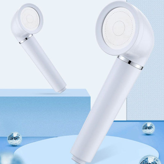White Round Shower Head Plastic Supercharged Handheld Shower Head Clearhalo 'Bathroom Remodel & Bathroom Fixtures' 'Home Improvement' 'home_improvement' 'home_improvement_shower_heads' 'Shower Heads' 'shower_heads' 'Showers & Bathtubs Plumbing' 'Showers & Bathtubs' 1200x1200_a00e44ca-c5ae-4bbb-bf81-e38c93771bbd