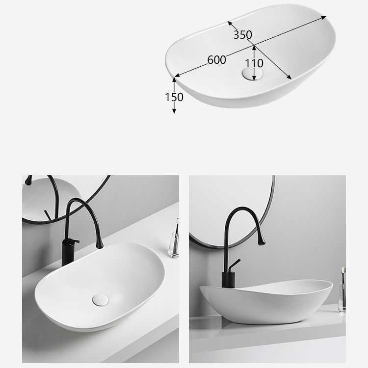 Modern Vessel Lavatory Sink Porcelain Oval with Faucet and Drain Assembly Vessel Sink Clearhalo 'Bathroom Remodel & Bathroom Fixtures' 'Bathroom Sinks & Faucet Components' 'Bathroom Sinks' 'bathroom_sink' 'Home Improvement' 'home_improvement' 'home_improvement_bathroom_sink' 1200x1200_a02870db-d2c0-4185-acc3-1fe581ac922a