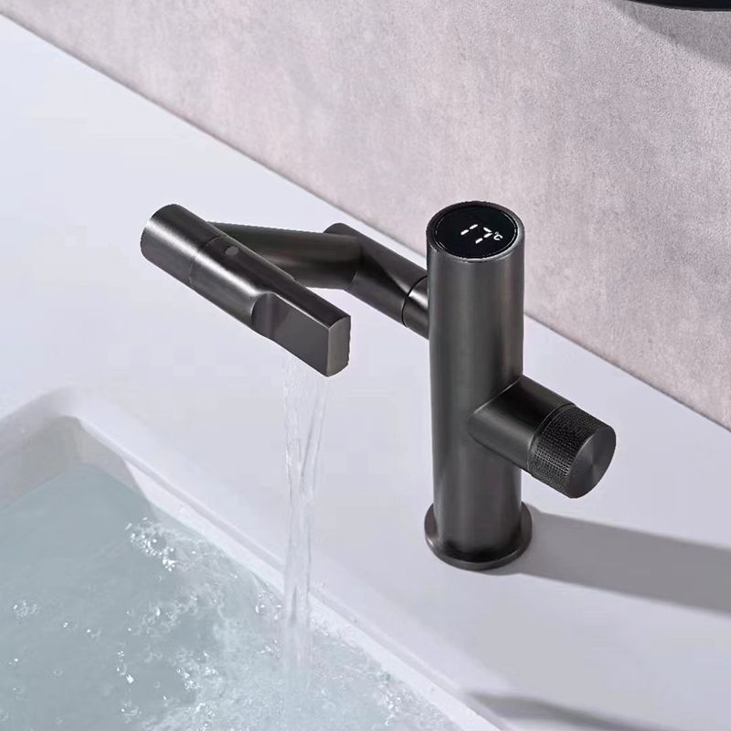 Modern Vessel Sink Faucet Solid Color Copper Centerset Lavatory Faucet for Bathroom Clearhalo 'Bathroom Remodel & Bathroom Fixtures' 'Bathroom Sink Faucets' 'Bathroom Sinks & Faucet Components' 'bathroom_sink_faucets' 'Home Improvement' 'home_improvement' 'home_improvement_bathroom_sink_faucets' 1200x1200_a02df313-b479-4b5f-84ec-e6f7917ddb70