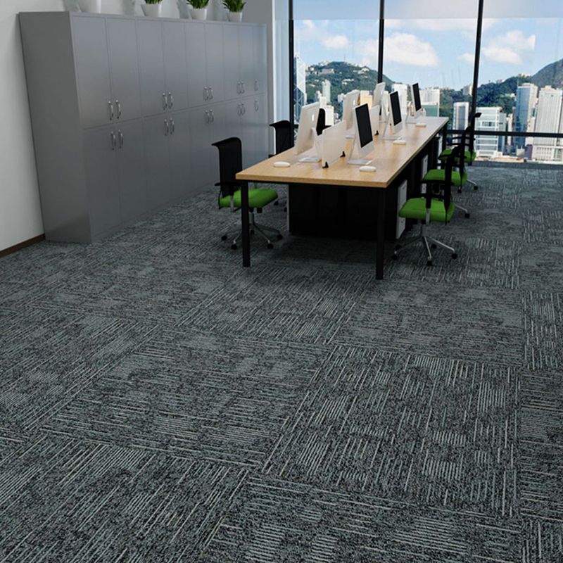 Carpet Tile Fade Resistant Non-Skid Striped Loose Lay Carpet Tile Living Room Clearhalo 'Carpet Tiles & Carpet Squares' 'carpet_tiles_carpet_squares' 'Flooring 'Home Improvement' 'home_improvement' 'home_improvement_carpet_tiles_carpet_squares' Walls and Ceiling' 1200x1200_a03509e3-bc2e-47f6-bb70-0fb0588a1a93