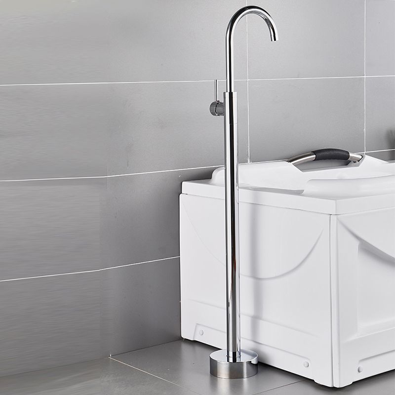 Modern Freestanding Bathtub Faucet One Handle Freestanding Tub Filler Trim Clearhalo 'Bathroom Remodel & Bathroom Fixtures' 'Bathtub Faucets' 'bathtub_faucets' 'Home Improvement' 'home_improvement' 'home_improvement_bathtub_faucets' 1200x1200_a0357f68-f8f7-4af7-a179-cf379d319de7
