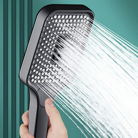 Modern Rectangular Hand Shower in Black 3 Sprays Wall-Mount Hand Shower Clearhalo 'Bathroom Remodel & Bathroom Fixtures' 'Home Improvement' 'home_improvement' 'home_improvement_shower_heads' 'Shower Heads' 'shower_heads' 'Showers & Bathtubs Plumbing' 'Showers & Bathtubs' 1200x1200_a03e487f-0d8e-4681-aebe-e1fb35618c02