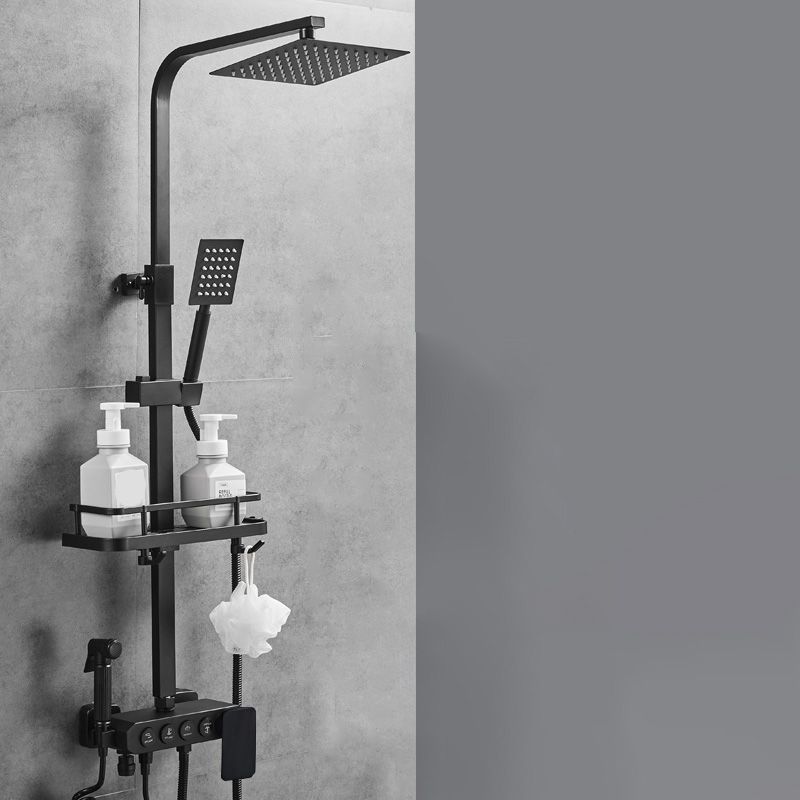 Contemporary Shower Set Slide Bar Adjustable Shower Head Wall Mounted Shower System Clearhalo 'Bathroom Remodel & Bathroom Fixtures' 'Home Improvement' 'home_improvement' 'home_improvement_shower_faucets' 'Shower Faucets & Systems' 'shower_faucets' 'Showers & Bathtubs Plumbing' 'Showers & Bathtubs' 1200x1200_a05172f7-832f-4ffa-9087-dbf0ff1394f1