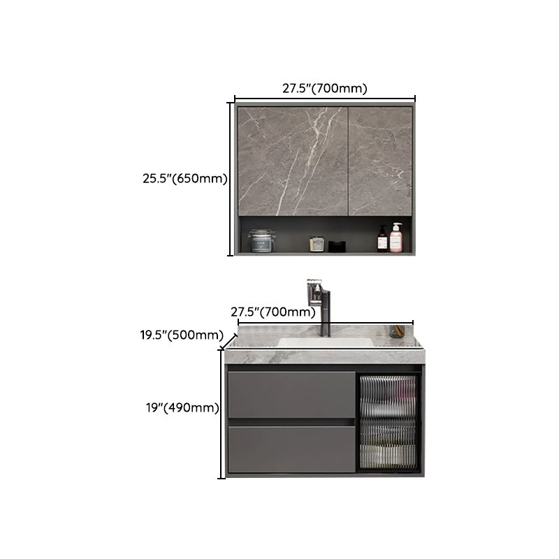 Grey Modern Wood Wall Mount Single-Sink Bathroom Vanity Set Clearhalo 'Bathroom Remodel & Bathroom Fixtures' 'Bathroom Vanities' 'bathroom_vanities' 'Home Improvement' 'home_improvement' 'home_improvement_bathroom_vanities' 1200x1200_a08b47ab-a93e-4344-81e3-dc9929833f5c