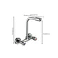 Contemporary Two Handles Kitchen Faucet Pull-down Metal Wall-mounted Faucet Clearhalo 'Home Improvement' 'home_improvement' 'home_improvement_kitchen_faucets' 'Kitchen Faucets' 'Kitchen Remodel & Kitchen Fixtures' 'Kitchen Sinks & Faucet Components' 'kitchen_faucets' 1200x1200_a08c5f92-ff4d-43b1-8f21-c75d7d7a72b2