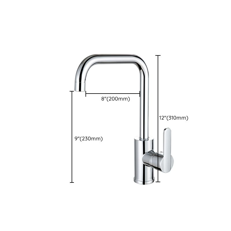 Metal Kitchen Faucet High Arch 1 Hole Kitchen Faucet with No Sensor Clearhalo 'Home Improvement' 'home_improvement' 'home_improvement_kitchen_faucets' 'Kitchen Faucets' 'Kitchen Remodel & Kitchen Fixtures' 'Kitchen Sinks & Faucet Components' 'kitchen_faucets' 1200x1200_a091f754-82eb-4b31-ad5a-f6d67b681947