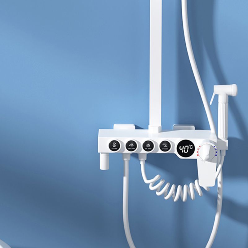 Modern Shower System Wall Mounted Rectangle Shower System with Hand Shower Clearhalo 'Bathroom Remodel & Bathroom Fixtures' 'Home Improvement' 'home_improvement' 'home_improvement_shower_faucets' 'Shower Faucets & Systems' 'shower_faucets' 'Showers & Bathtubs Plumbing' 'Showers & Bathtubs' 1200x1200_a0997284-21c2-405d-96ad-8d4910c37ac4