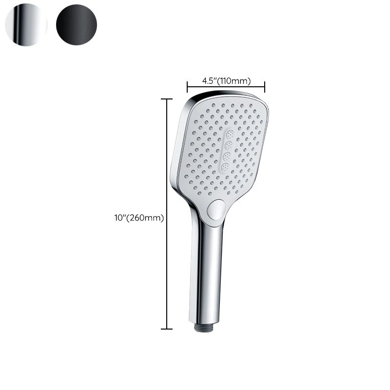 Contemporary Fixed Shower Head Square Supercharged Shower Head Combo Clearhalo 'Bathroom Remodel & Bathroom Fixtures' 'Home Improvement' 'home_improvement' 'home_improvement_shower_heads' 'Shower Heads' 'shower_heads' 'Showers & Bathtubs Plumbing' 'Showers & Bathtubs' 1200x1200_a0a964f3-09e3-45ec-b54e-ed20ee854b62