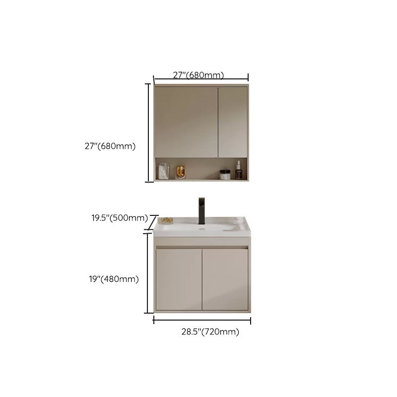 White Modern Rectangular Wall Mounted Standard Bathroom Sink Vanity Clearhalo 'Bathroom Remodel & Bathroom Fixtures' 'Bathroom Vanities' 'bathroom_vanities' 'Home Improvement' 'home_improvement' 'home_improvement_bathroom_vanities' 1200x1200_a0b4b8ee-2d34-4eb8-87f9-a0d0f26c5bf8