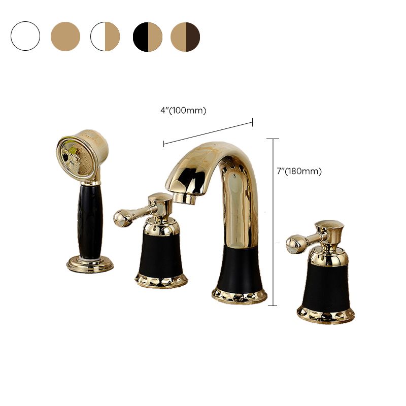 Contemporary Tub Faucet Deck Mounted Trim Bath Faucet Trim for Bathroom Clearhalo 'Bathroom Remodel & Bathroom Fixtures' 'Bathtub Faucets' 'bathtub_faucets' 'Home Improvement' 'home_improvement' 'home_improvement_bathtub_faucets' 1200x1200_a0c76121-fb00-4e59-b13a-3f4db55bbd6b