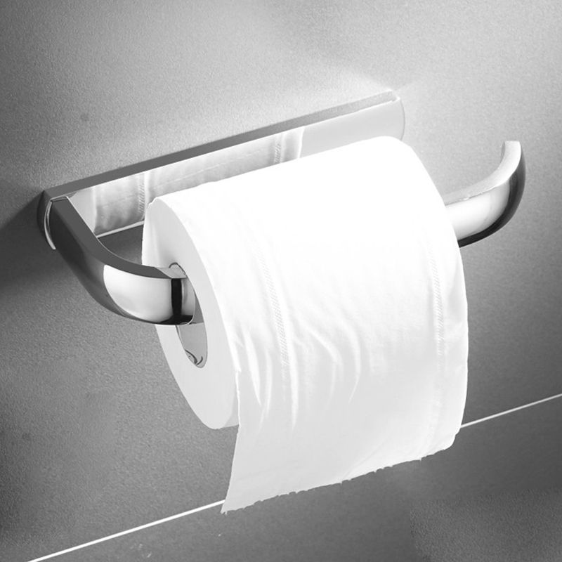 Contemporary Silver Bathroom Set with Bath Shelf and Towel Bar Clearhalo 'Bathroom Hardware Sets' 'Bathroom Hardware' 'Bathroom Remodel & Bathroom Fixtures' 'bathroom_hardware_sets' 'Home Improvement' 'home_improvement' 'home_improvement_bathroom_hardware_sets' 1200x1200_a0d1e0c8-d87a-473e-8105-cd4d9ae6cd9b